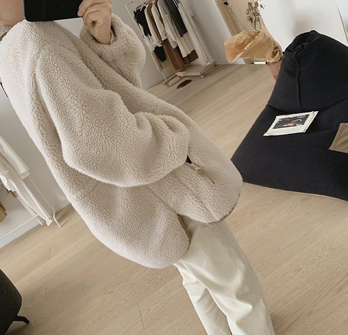Manteau Douillet en Laine d’Agneau