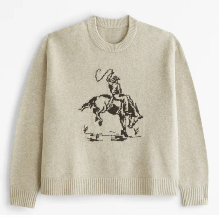 Pull Décontracté à Col Rond