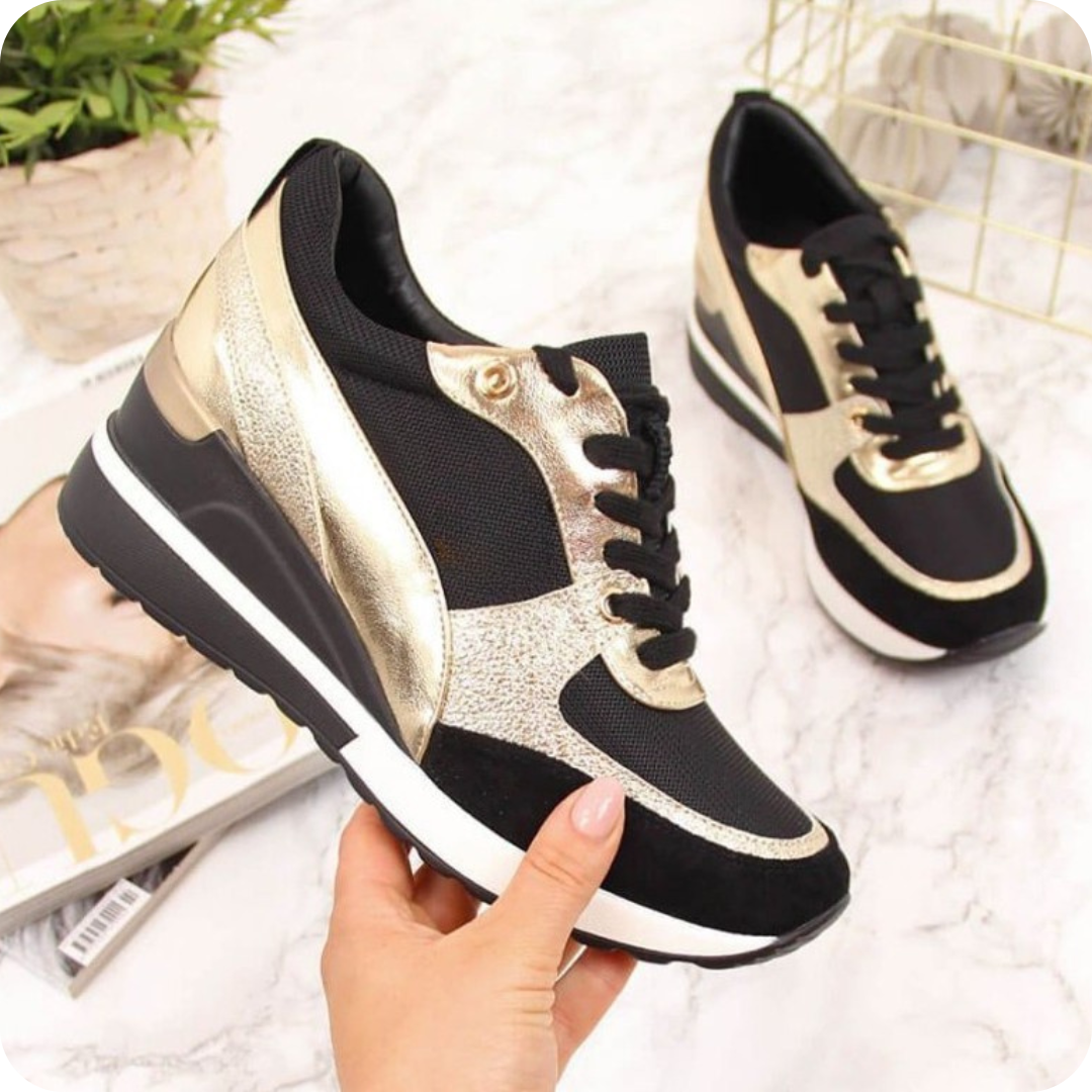 Baskets Noires & Dorées
